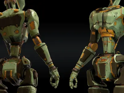 Humanoid Robot GSR050 Low-poly 3D model