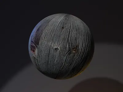  Realistic PBR Texture of Old Weathered Wooden Planks Texture