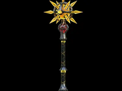 Fantasy Blood Of Lathander Legendary Mace Baldurs Gate 3 3D print model