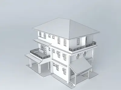 House 3 FL P302 3D model
