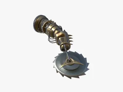 Robotic Arm A07 Bronze - Character Design SciFi Low-poly 3D model