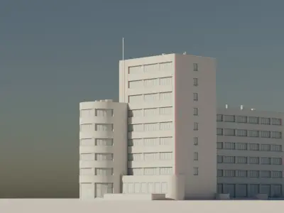 Eastern European Building 003 Low-poly 3D model