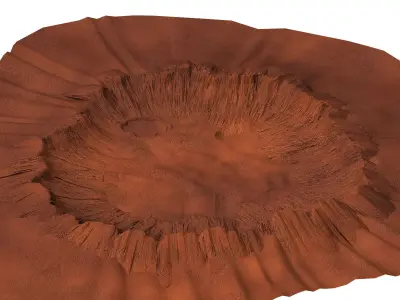 Mars - crater 3D model