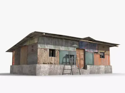 Slum x19 Low-poly 3D model purchase