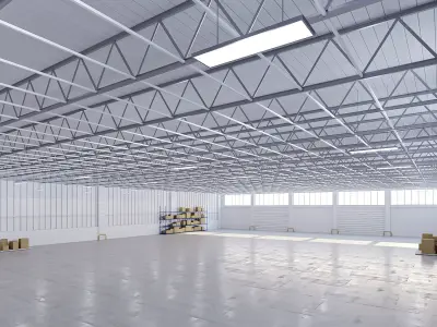 lowpoly warehouse 03 Low-poly 3D model