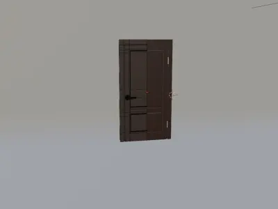 door maden in dark color  Low-poly 3D model