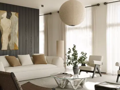 Modern minimalist apartment 3D model