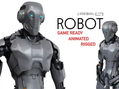 Robot Low-poly 3D model 21