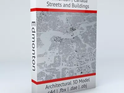Edmonton Streets and Buildings 3D model