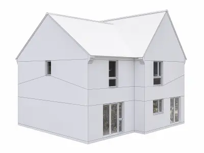 Neighborhood Houses P21 Low-poly 3D model