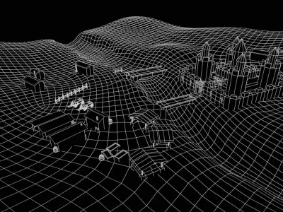 Medieval Landscape Low-poly 3D model