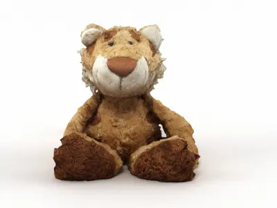 Lion Cuddly Soft Toy Low-poly 3D model