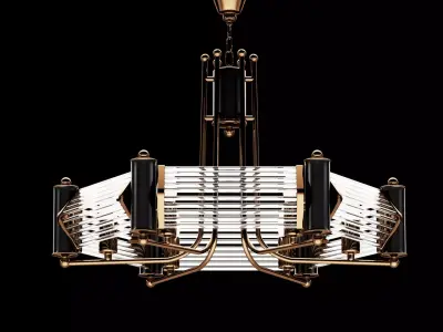 Chandelier on 6 light points FARAON 3d model 3D model