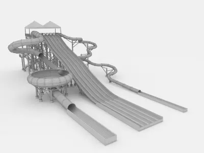 Waterpark Slide 10 3D model
