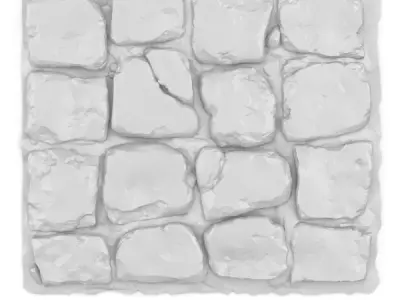 Coblestounes stone mat 3D model