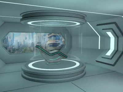 Sci fi Room 3D model 48