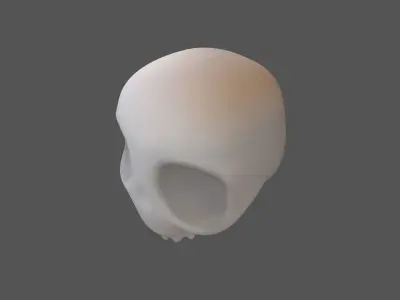 Cartoon Skull v2 004 Low-poly 3D model