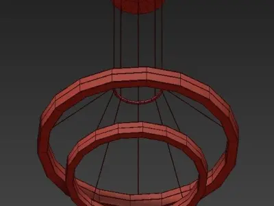 LED 2 Tier Chandelier 3D model