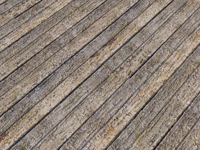 Old painted boards material Low-poly 3D model