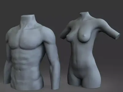 Male Female Mannequins 3D model