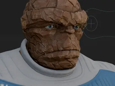 Ben Grimm 3D Model Fortnite The Thing Rigged PBR FBX OBJ Low-poly 3D model