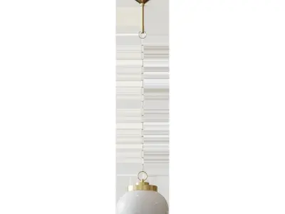 OTSKEN Pendant lamp milky glass bow 3D model
