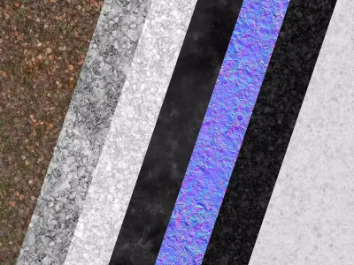 Autumn foliage in the forest 3D model