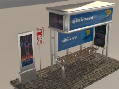 Bus Stop 3D model