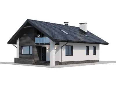 Privat house v3 3D model