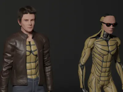 Cyborg Ben Lowpoly Game ready Low-poly 3D model