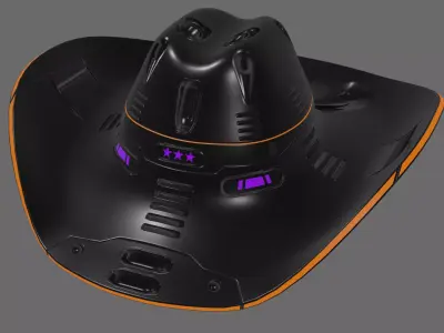 Space Cowboy Hat 3D model