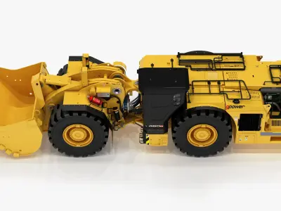  Underground Mining Loader Rigged 