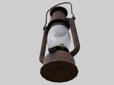 Oil Lamp 1E Low-poly 3D model