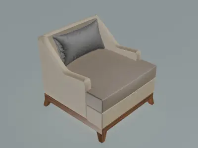 Cortona Lounge Chair 3D model