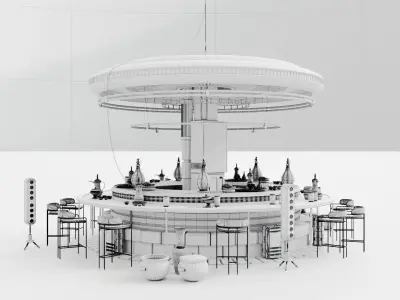 SciFi bar futuristic 3D model