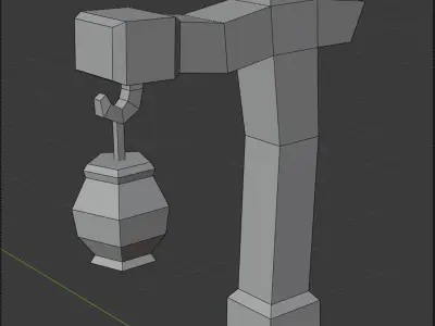 Simple Lamp Low-poly 3D model get