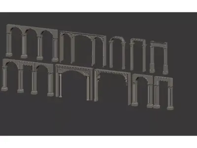 European style door frame components Texture