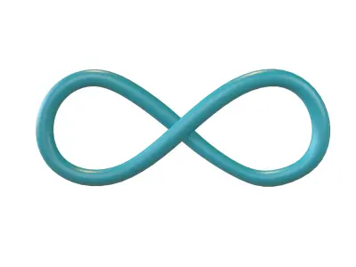 Infinity Symbol v5 003 Low-poly 3D model