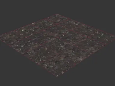 Ultra realistic Poughed Land Scan 3D model