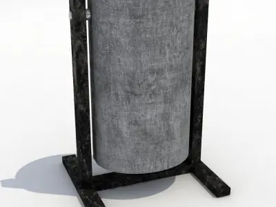 Street trash can 3D model buy
