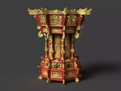Chinese Palace Lantern  3D model 8
