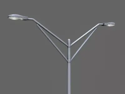 Street light Low-poly 3D model