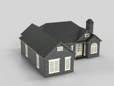British House Design 10T1  Low-poly 3D model