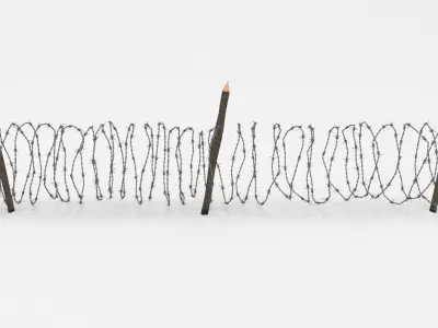 Barb Wire Obstacle 3D model