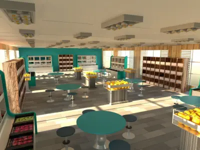 Greengrocer Store  Low-poly 3D model