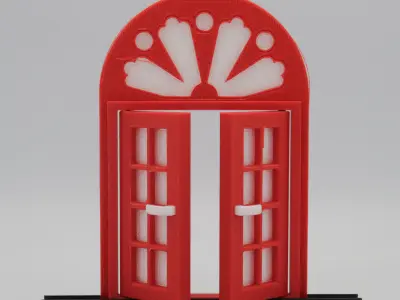 Functional Double windows style 8 multi-color  3D print model