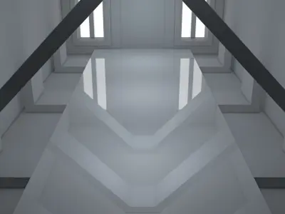 Sci Fi Room Low-poly 3D model