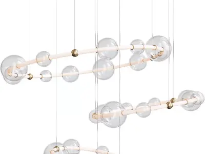 Oreol modern chandelier with bubbles hanging from it 3D model