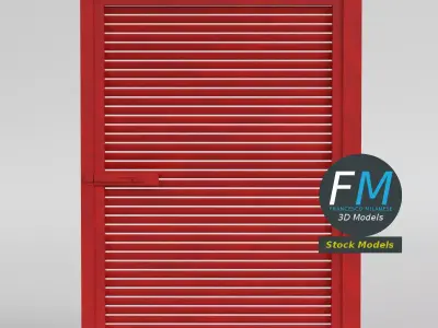 Vintage Metal Window Shutter 3D model