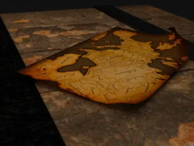 Medieval Table Low-poly 3D model order